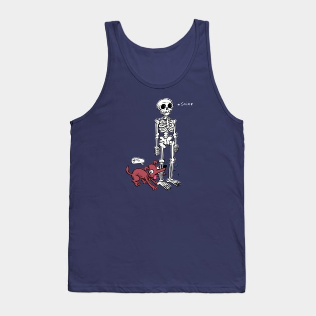 The Skeleton and the dog Tank Top by neilkohney